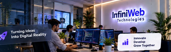 Modern IT office concept illustration